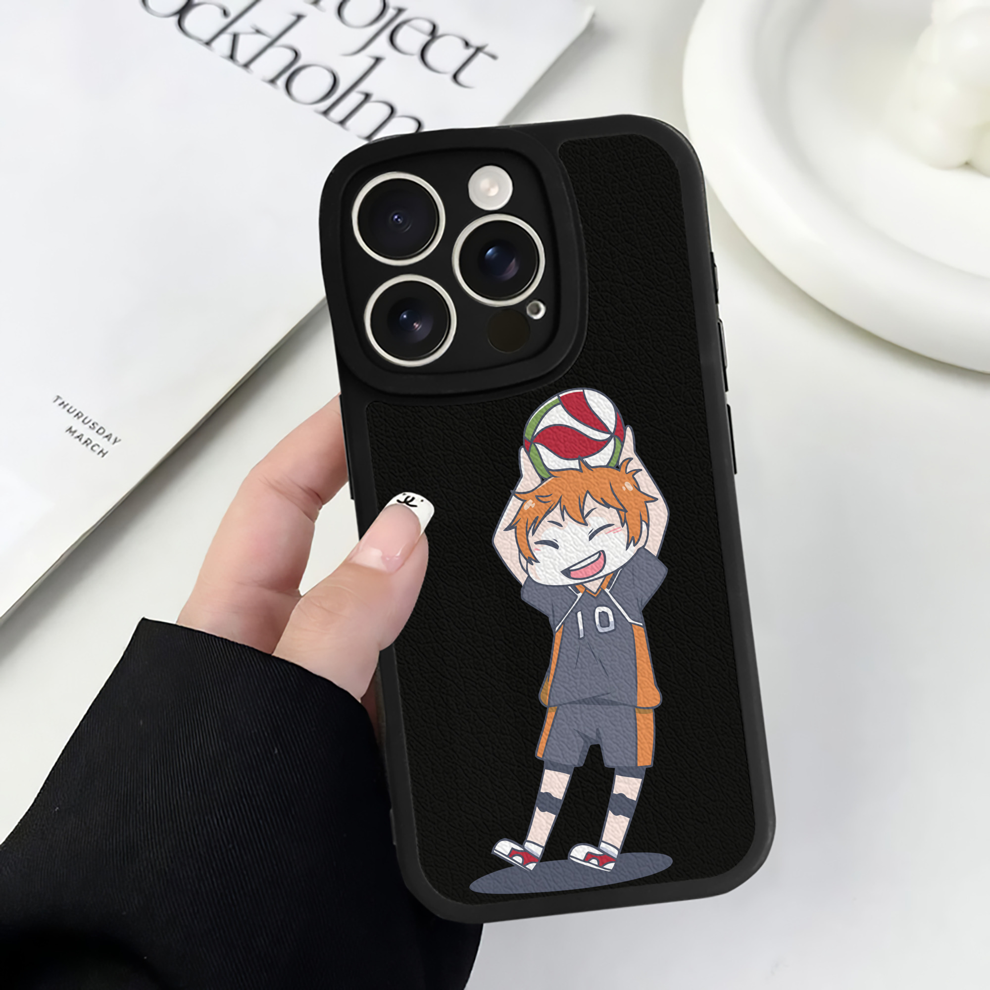 （画像用） ハイキュー!! Haikyu!! 【iPhone 16シリーズ対応】シリコンスマホケース（レザー調） 材質：シリコン